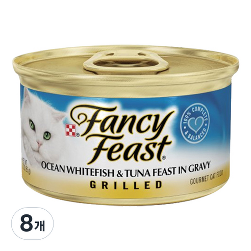 퓨리나 팬시피스트 참치와 흰살생선 주식캔, 닭, 85g, 8개