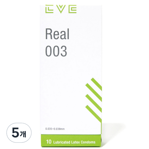 EVE Real 003 남성용 콘돔, 10개입, 5개