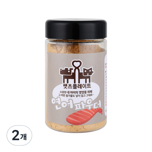 펫츠플레이트 동결건조 반려동물 파우더 간식, 연어, 100g, 2개