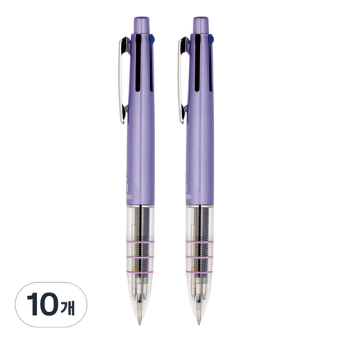 자바펜 나노&C 4 + 1 멀티펜 0.4mm, 라벤더, 10개