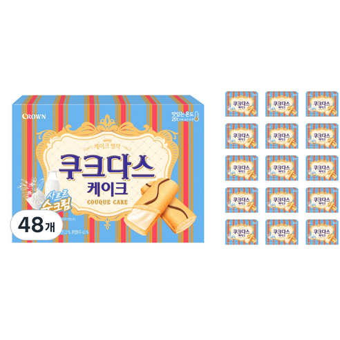쿠크다스 케이크, 77g, 48개