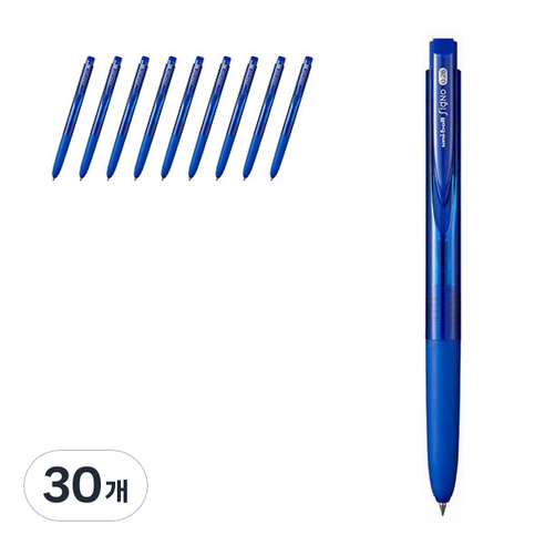 시그노 알티원 노크 젤잉크펜 UMN155 0.28mm, 블루, 30개