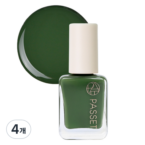 파셋 셀럽 네일컬러 폴리쉬 매니큐어, 63 카밍그린, 7ml, 4개