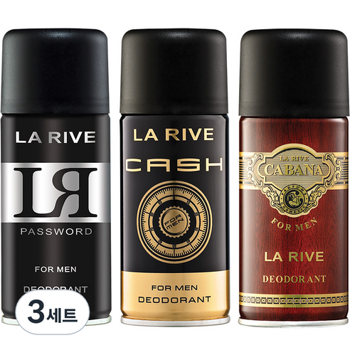 라리브 맨 데오드란트 캐쉬 150ml + 카바나 150ml + 패스워드 150ml, 3세트