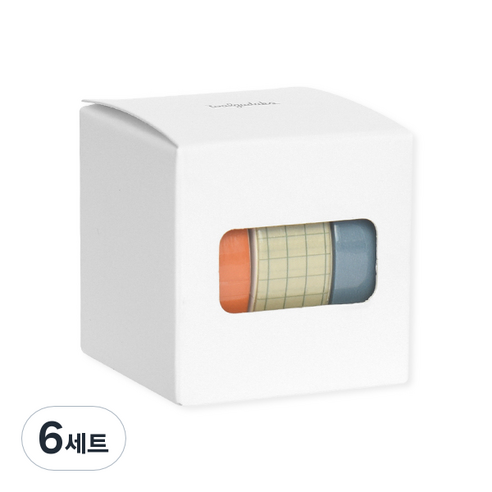왈가닥스 아르떼 마스킹 테이프 플랜 15mm x 10m 3종 세트, Beach sunset, 6세트