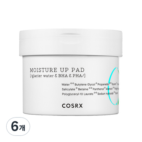 코스알엑스 원스텝 모이스쳐 업 패드 70매, 140ml, 6개