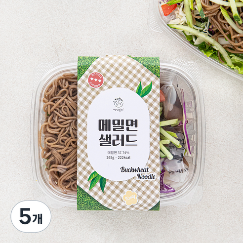세끼판다 메밀면 샐러드, 265g, 5개