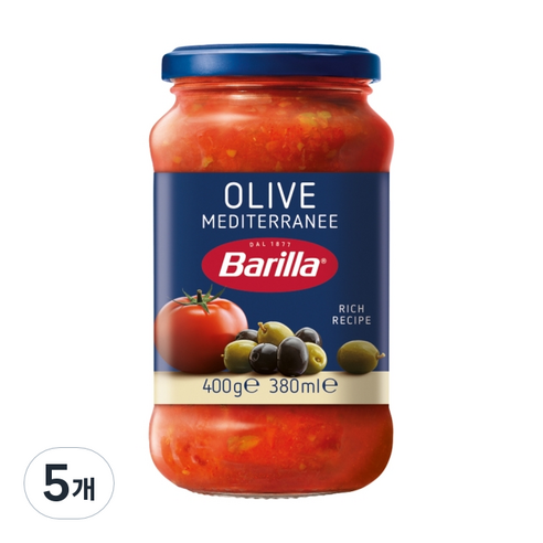 바릴라 올리브 스파게티 소스, 5개, 400g