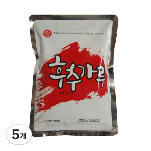 해가원 햇살나래 후추가루, 200g, 5개