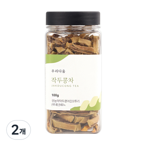 우리다움 무농약 작두콩차, 100g, 2개