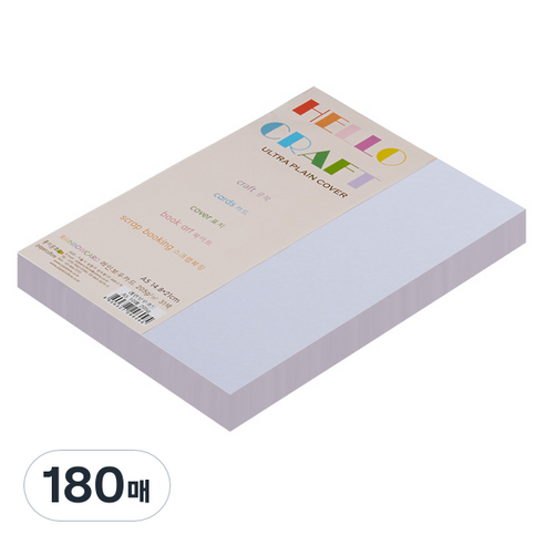 종이문화 친환경색지 레인보우카드 No.30 스노우화이트, 180매
