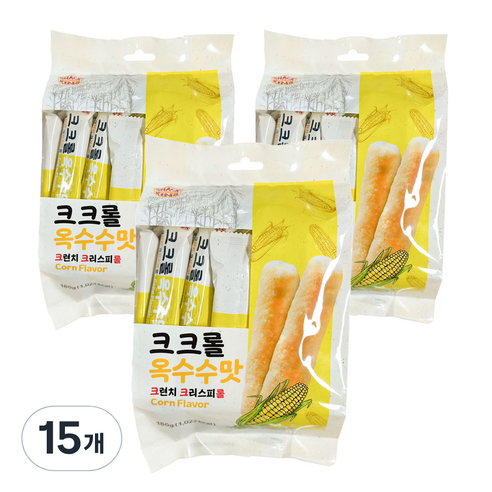 스낵킹 크크롤 옥수수맛, 15개, 180g