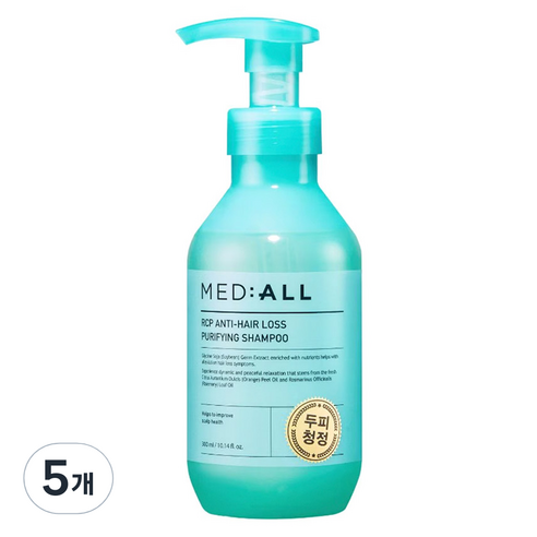 메디올 씨알피 안티 헤어로스 퓨리파잉 샴푸, 300ml, 5개