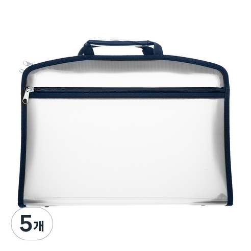 에코청운 BS 지퍼화일 A4 5cm, 청색, 5개