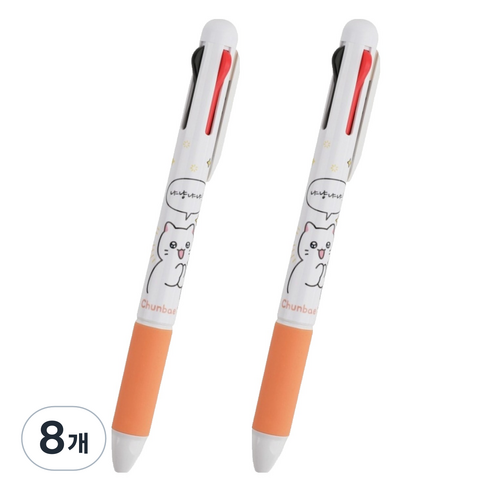 냐한남자 웹툰 멀티펜 4색 0.7mm, 반짝춘배, 8개