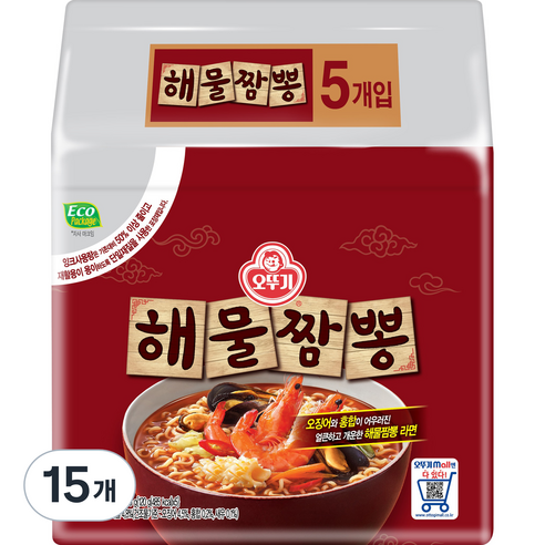 오뚜기 해물짬뽕 120g, 15개