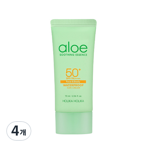 홀리카홀리카 알로에 워터프루프 선크림 SPF 50+ PA++++, 70ml, 4개 Best Top5