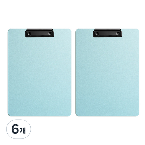 동아피엠에스 세로형 두꺼운 벽걸이 클립보드 31.5 x 22.5 cm, 그린, 6개