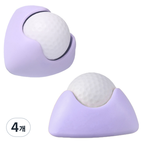 코히모 발바닥 마사지 롤러 바디 지압 볼 7 x 7 x 4.5 cm 4W341, 4개, 퍼플