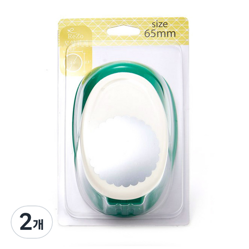 포코스 모양펀치 R-65 65mm, 2개, 34번 물결원