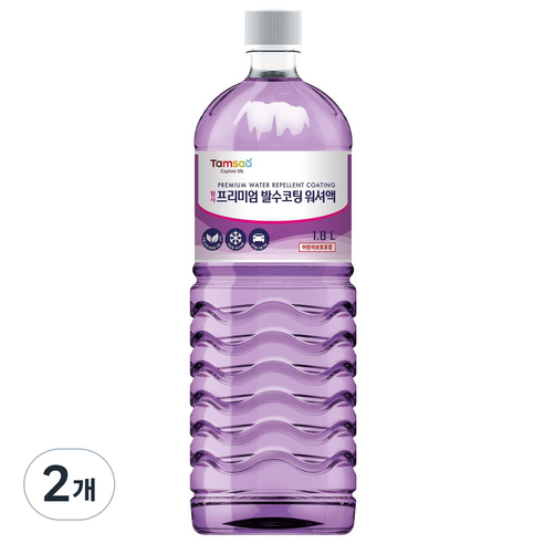 탐사 프리미엄 발수코팅 워셔액, 1.8L, 2개