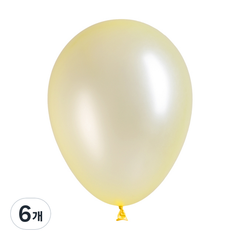 셈퍼텍스 풍선 13cm 100p, 펄라이트옐로우(420), 6개