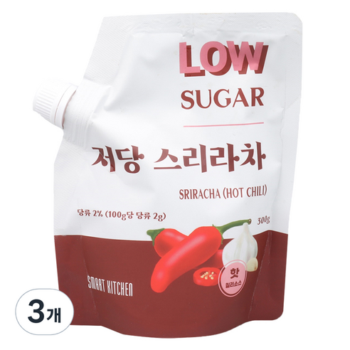 스마트키친 저당 스리라차 핫칠리, 300g, 3개