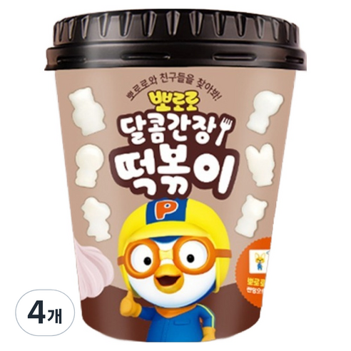 어니스트에프엔비 뽀로로 달콤간장 떡볶이, 110g, 4개