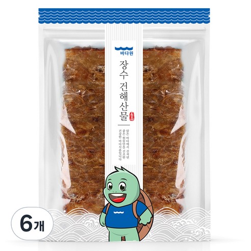 바다원 구운 장줄쥐포, 100g, 6개