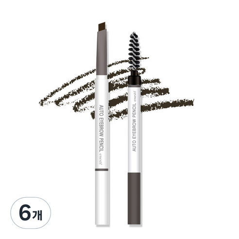 에네스티 오토 듀얼 펜슬 아이브로우 0.18g, 04 회갈색, 6개
