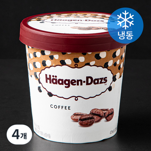 하겐다즈 커피 아이스크림 (냉동), 473ml, 1개입, 4개