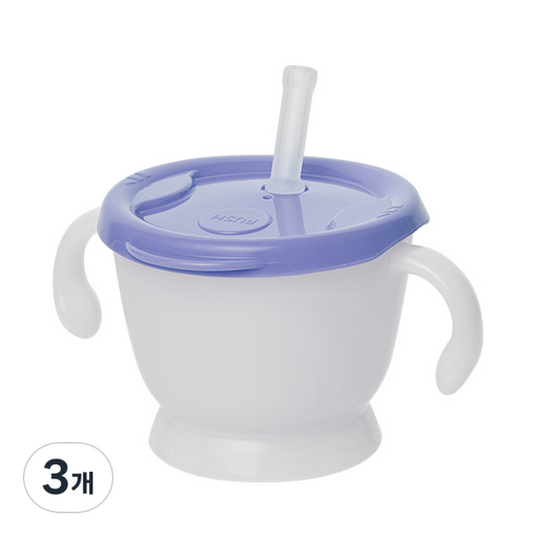 스카카 국내 제조 유아용 첫걸음 트레이닝 스트로우 머그 150ml, 3개, 쿨블루