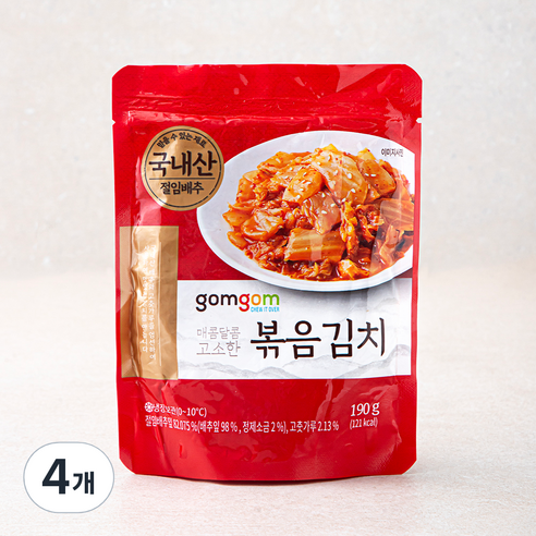 곰곰 볶음김치, 190g, 4개