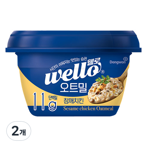 wello 동원 오트밀 참깨치킨, 286g, 2개