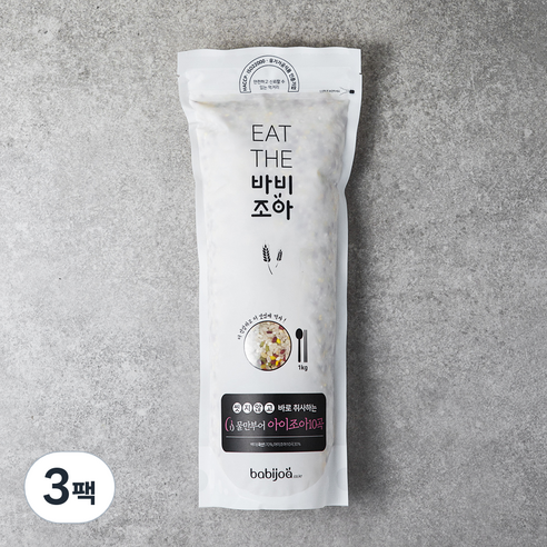 바비조아 물만부어 아이조아10곡, 1kg, 3팩