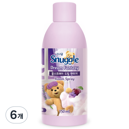 스너글 룸스프레이 드림 판타지 리필, 150ml, 6개