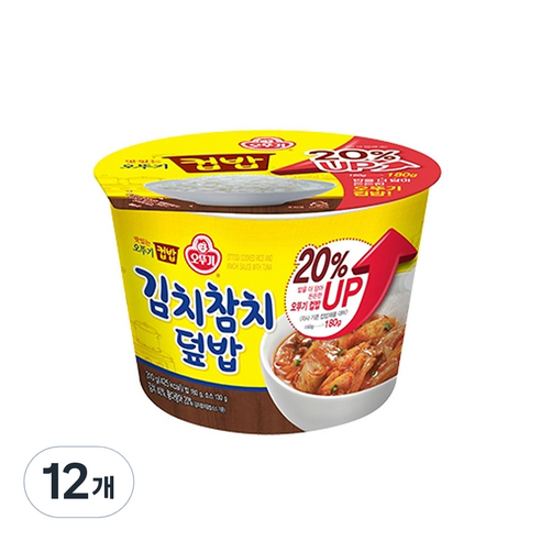 오뚜기 컵밥 김치참치덮밥, 310g, 12개