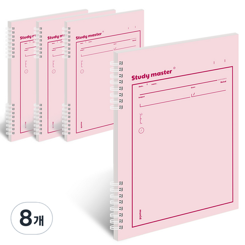 뮤니드 it spring 파스텔 라인노트, 뮤트핑크, 8개