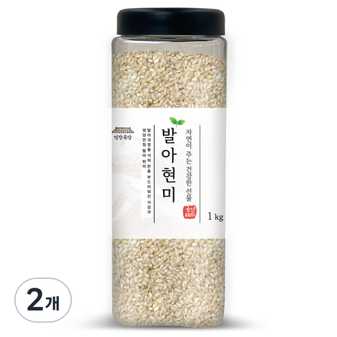 건강곡간 발아현미, 1kg, 2개