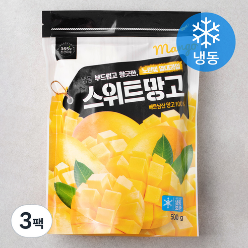 베트남산 냉동 스위트망고, 500g, 3개