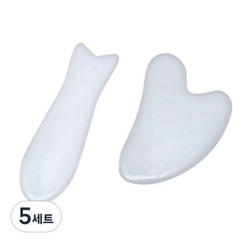 백옥 마사지 나진 괄사 04 하트 + 물고기 세트 NJ004, 5세트