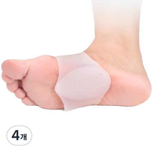 나음다름 실리콘 정형 발 패드 화이트, 4개