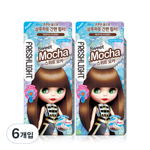프레쉬라이트 폼 컬러 염색제, 스위트모카, 6개