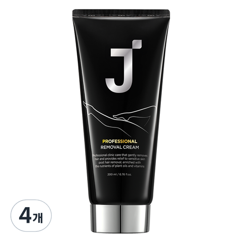 제이숲 프로페셔널 셀프 제모크림 팔/다리용 그린티향, 200ml, 4개