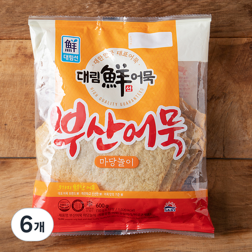 대림선 부산 어묵 마당놀이 12장, 600g, 6개