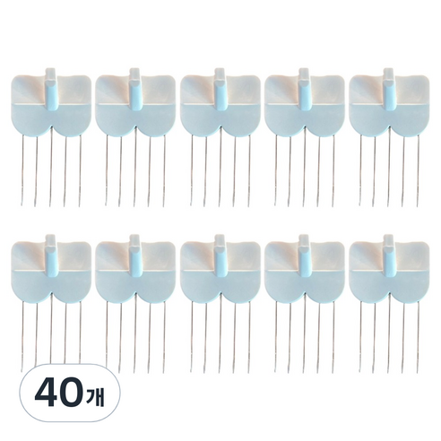 꼬자핀 무타공 액자걸이 벽지핀, 화이트, 40개