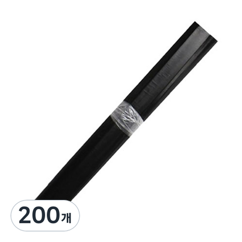 생활비법 르아 다용도 평판 비닐봉투 검정, 80L, 200개