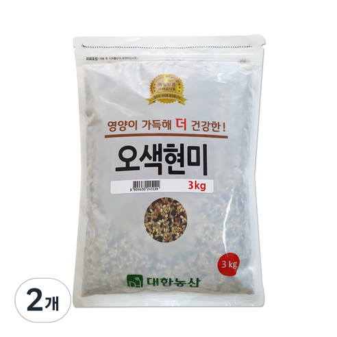 대한농산 오색현미, 3kg, 2개