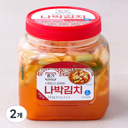 종가 담백한 나박김치, 1.2kg, 2개