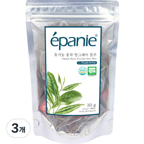 에빠니 유기농 홍차 얼그레이 블루, 1.5g, 20개입, 3개
